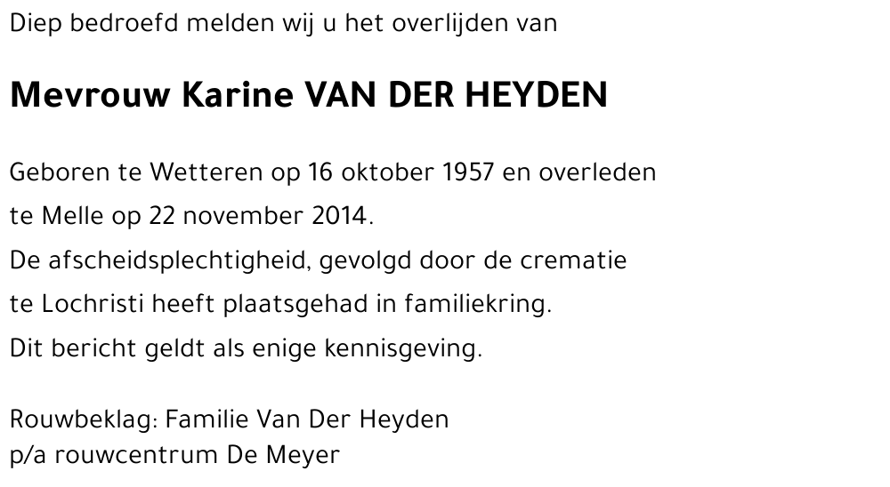 Karine VAN DER HEYDEN