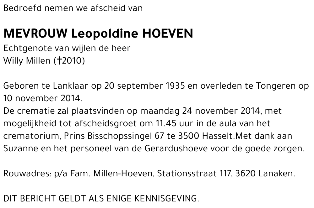 Leopoldine Hoeven
