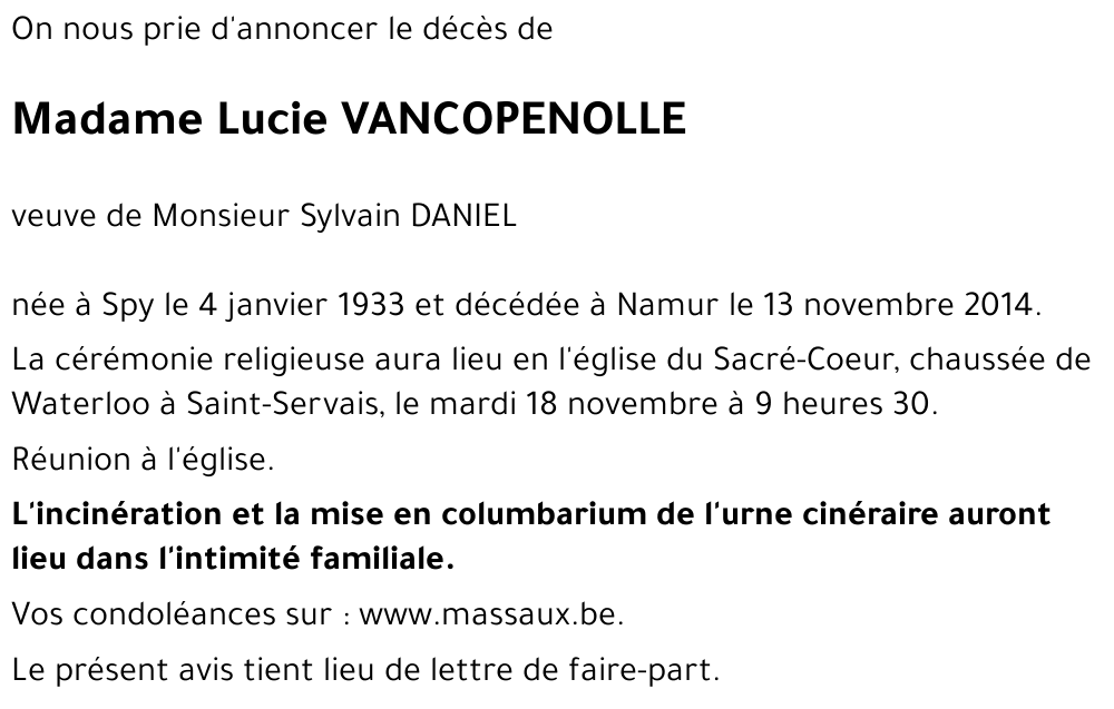 Lucie VANCOPENOLLE