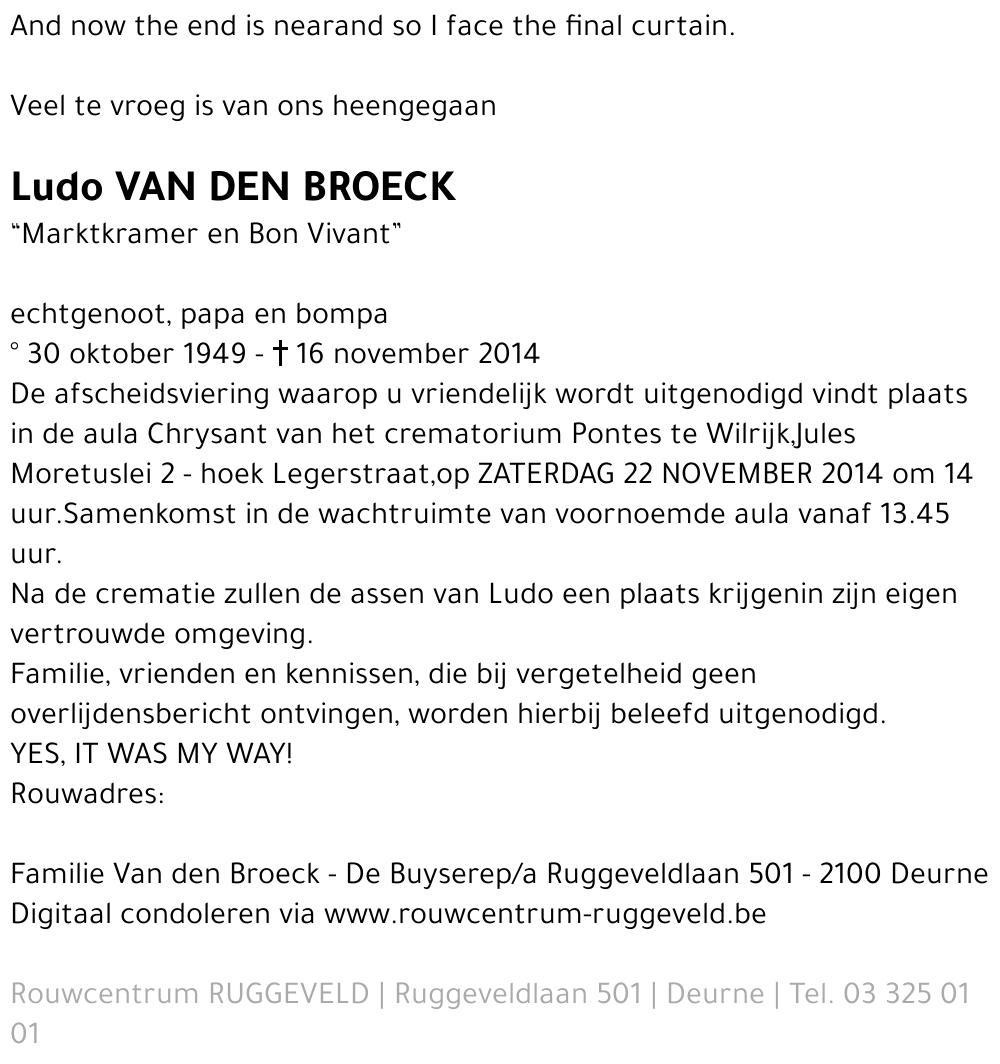 Ludo Van den Broeck