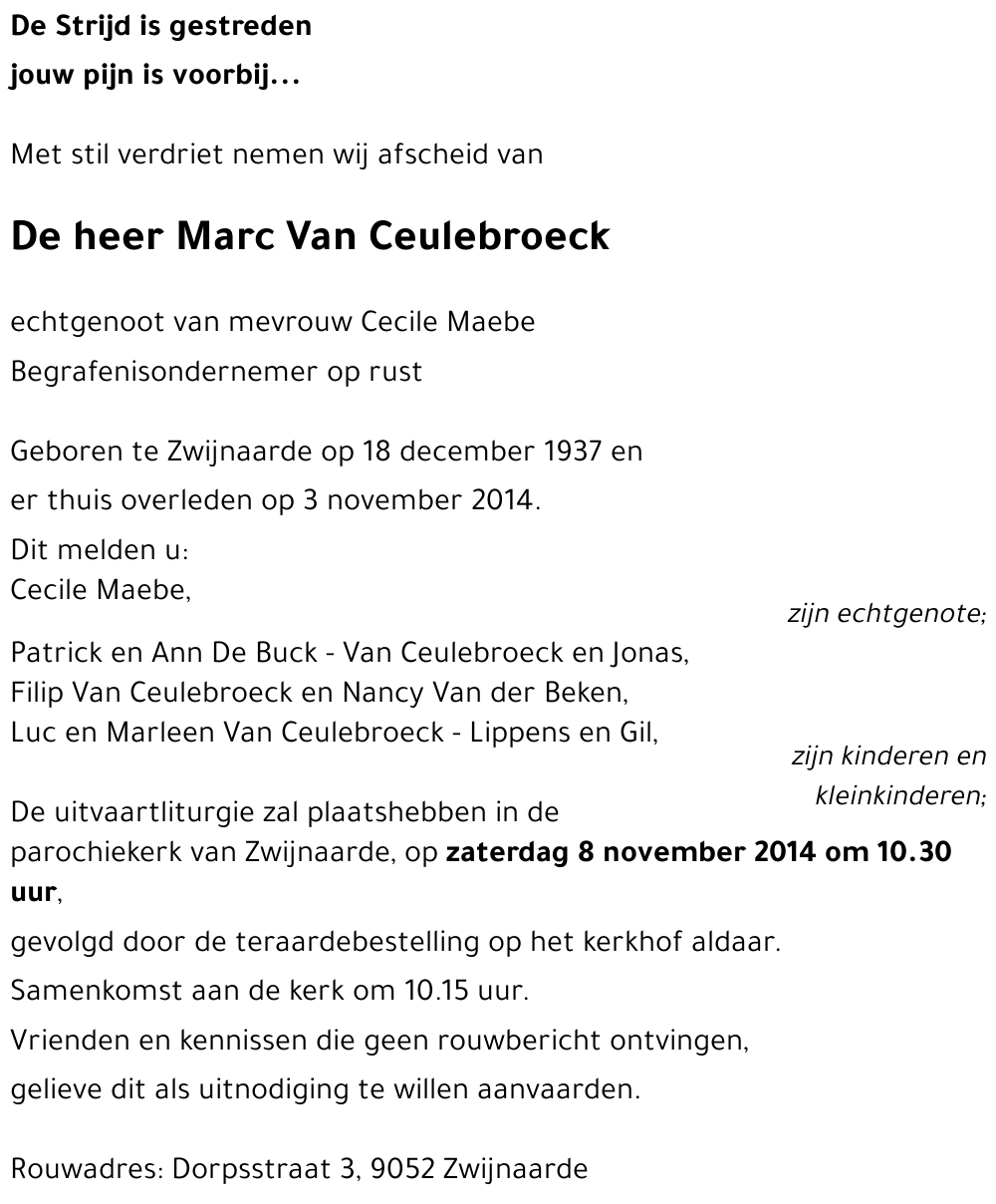 Marc Van Ceulebroeck