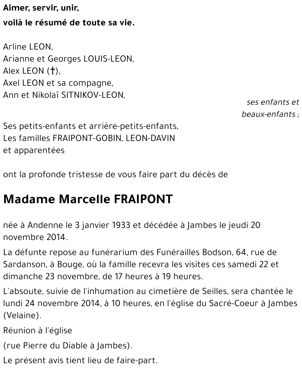 Marcelle FRAIPONT