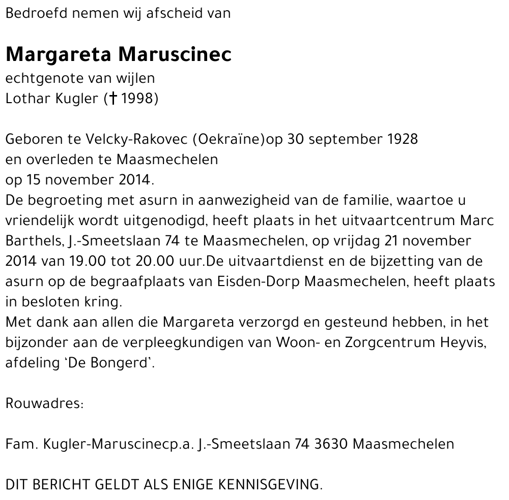 Margareta Maruscinec