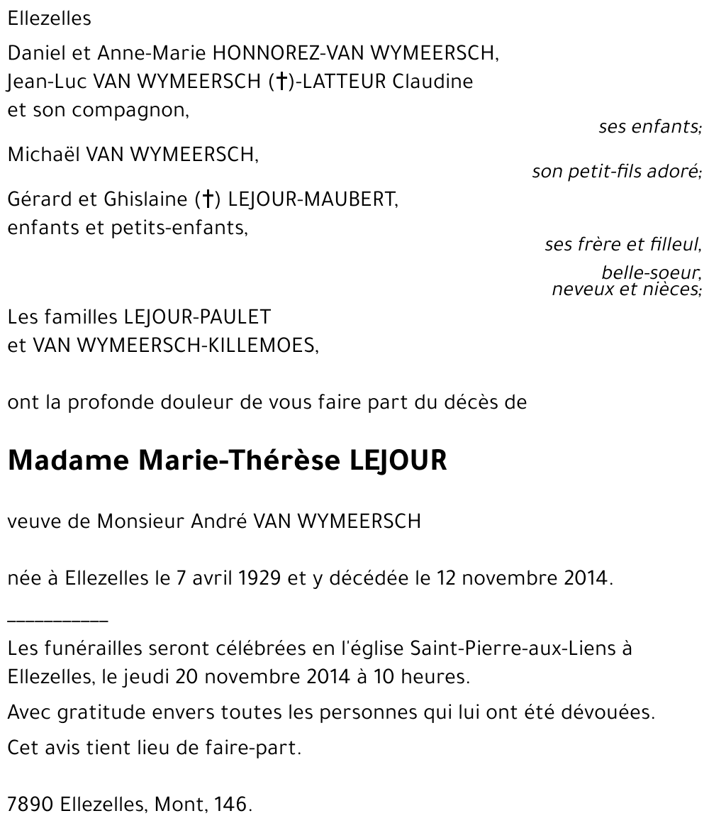 Marie-Thérèse LEJOUR