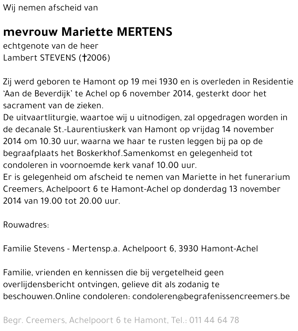 Mariette Mertens
