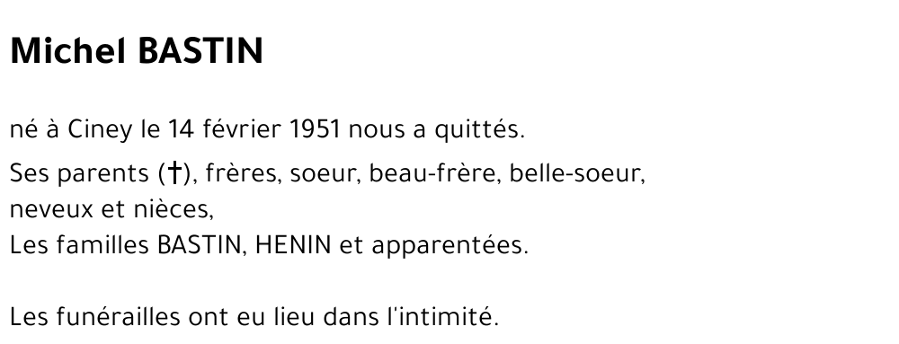 Michel BASTIN