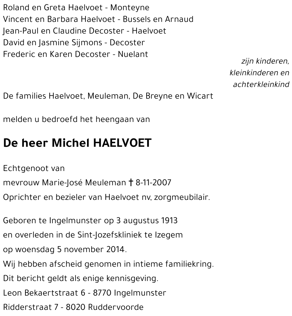 Michel HAELVOET