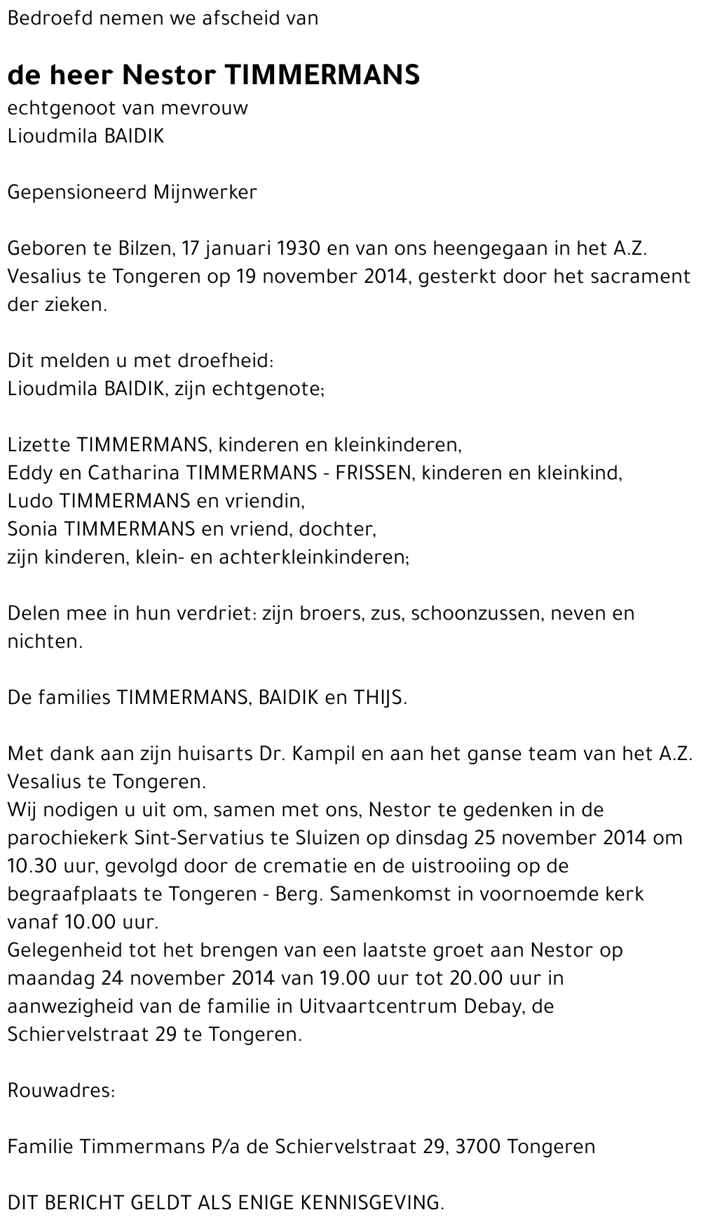 Nestor TIMMERMANS