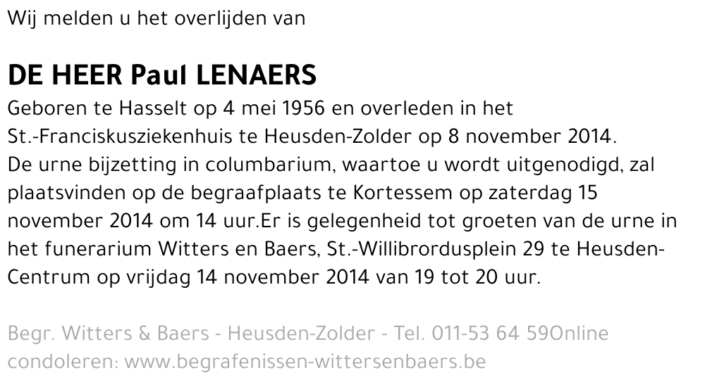 Paul Lenaers