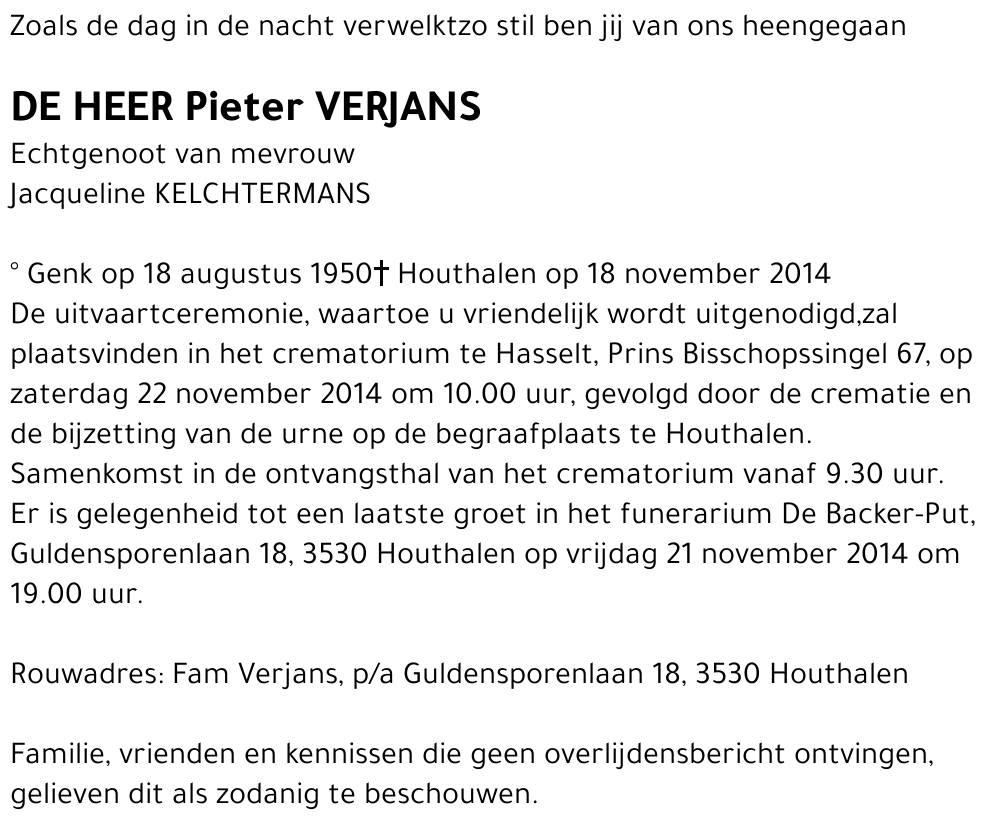 Pieter VERJANS