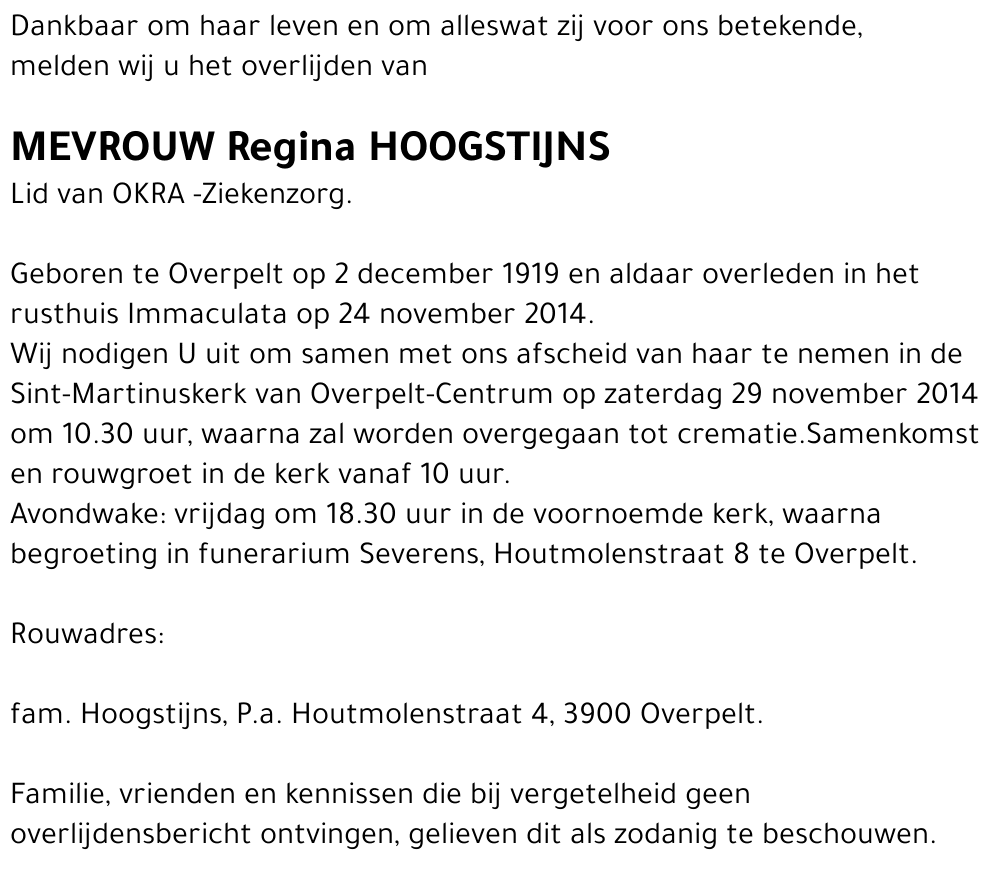 Regina Hoogstijns