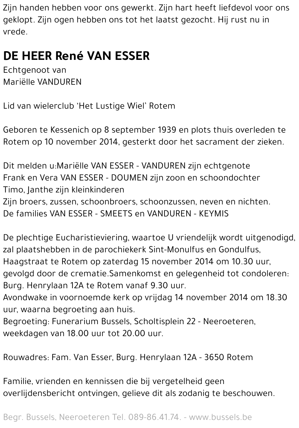 René VAN ESSER