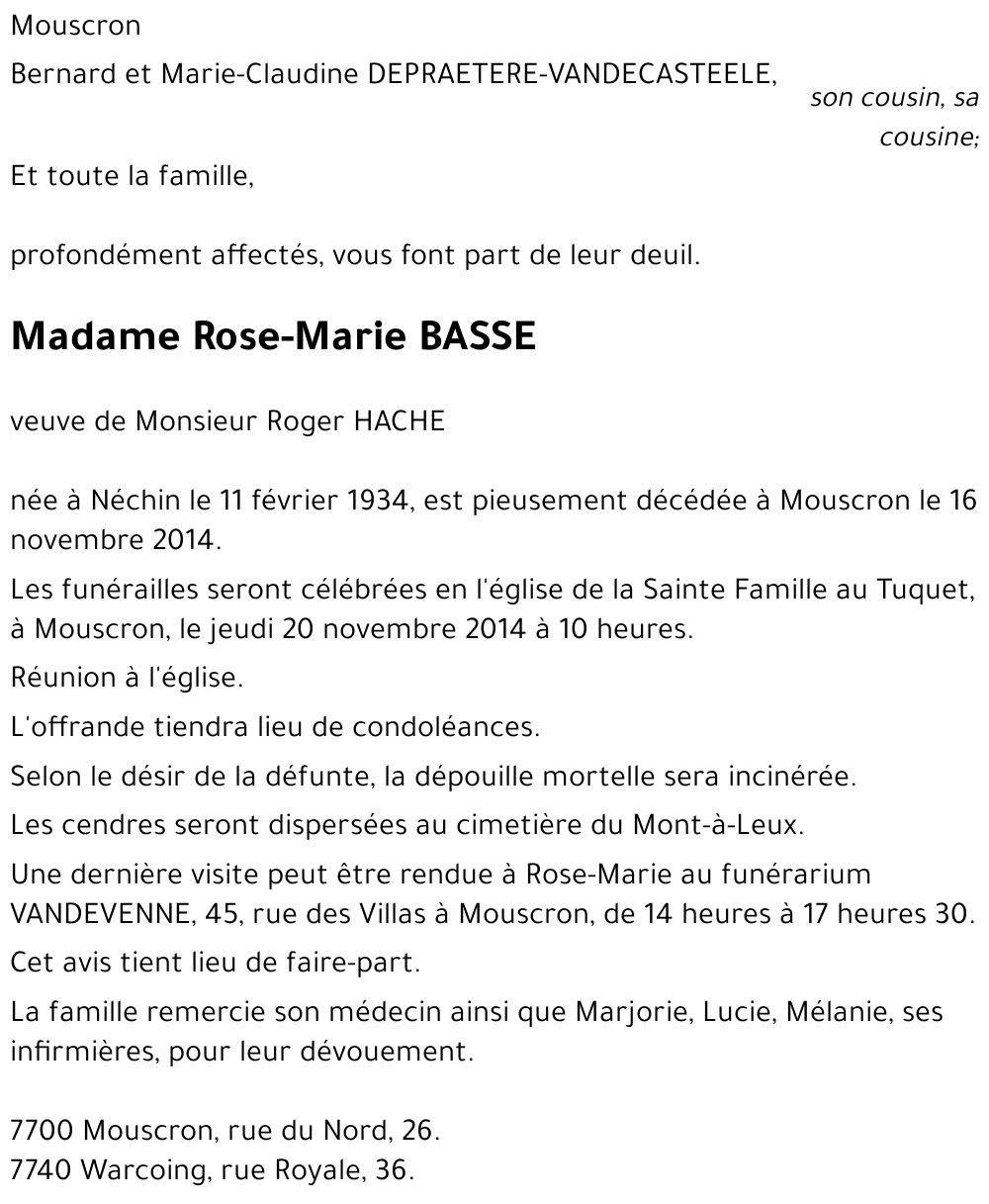 Rose-Marie BASSE