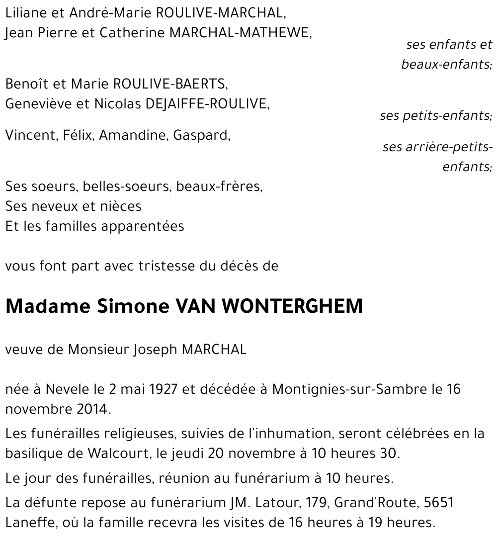 Simone VAN WONTERGHEM