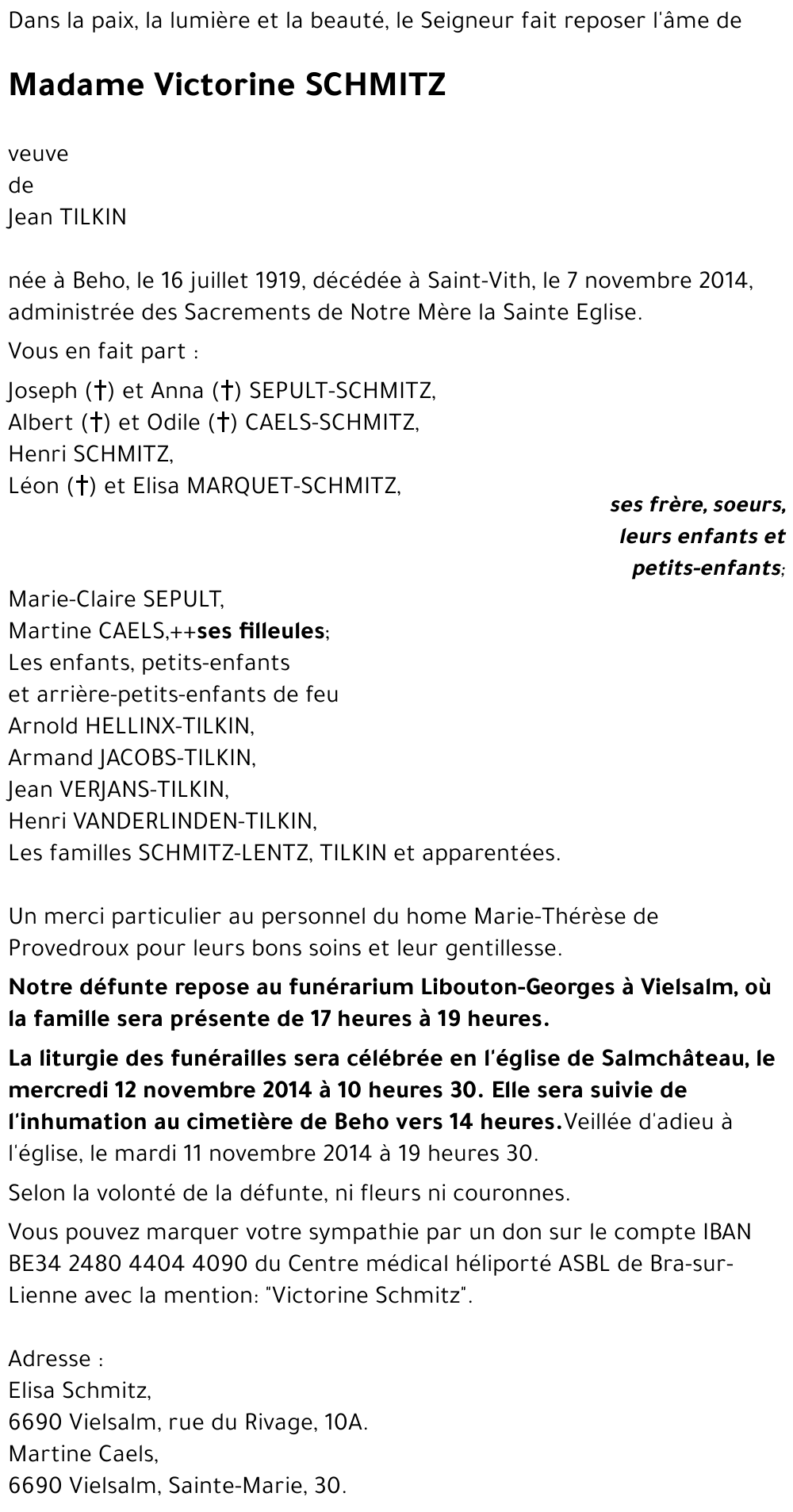 Victorine SCHMITZ