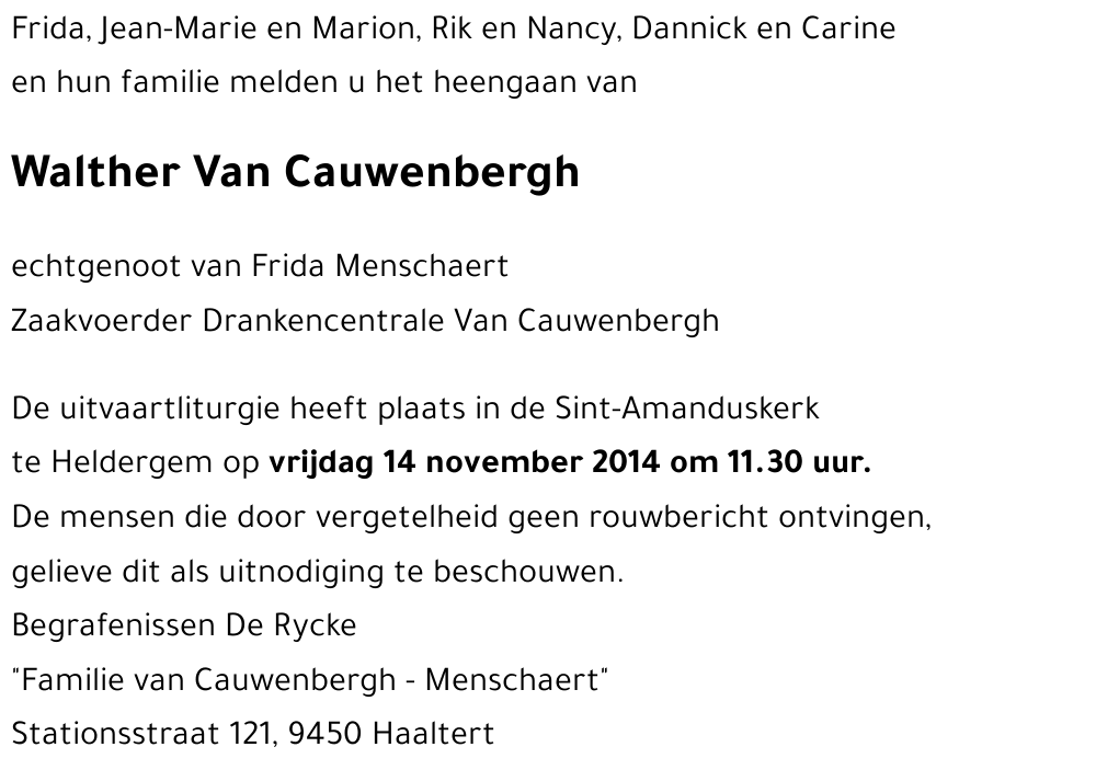 Walther Van Cauwenbergh