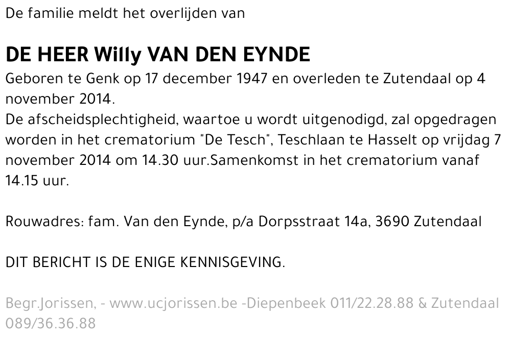 Willy Van den Eynde
