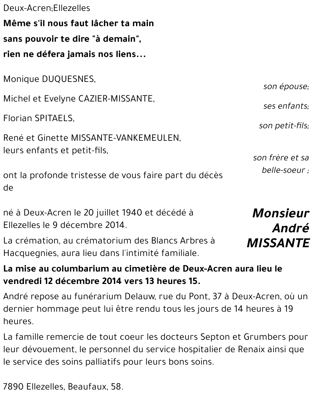 André MISSANTE