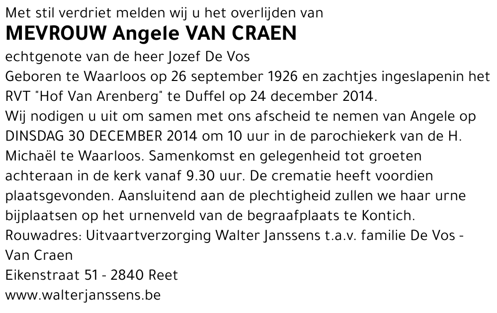 Angele Van Craen