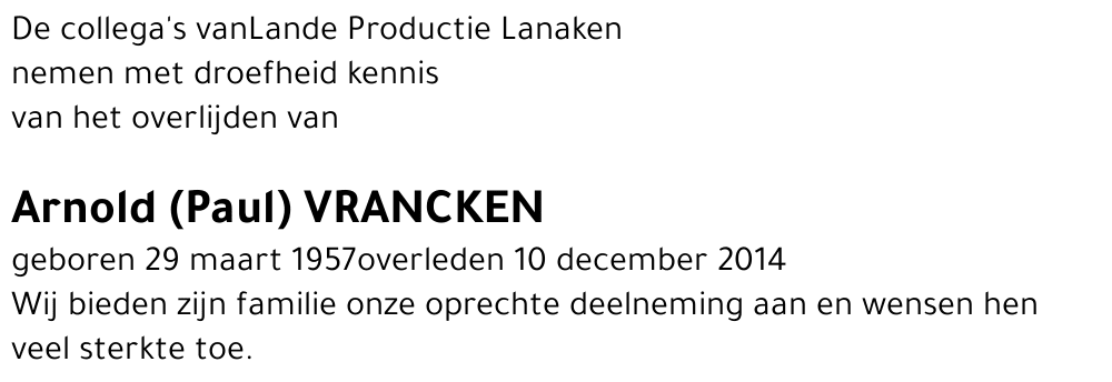 Arnold (Paul) Vrancken