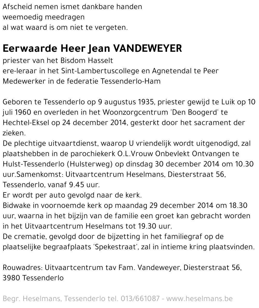 E.H. Jean Vandeweyer