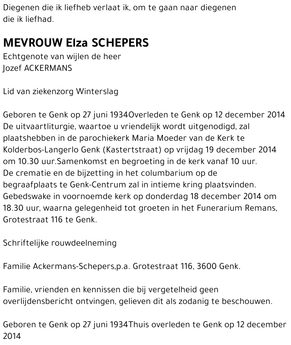 Elza SCHEPERS
