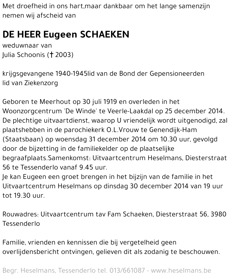 Eugeen Schaeken