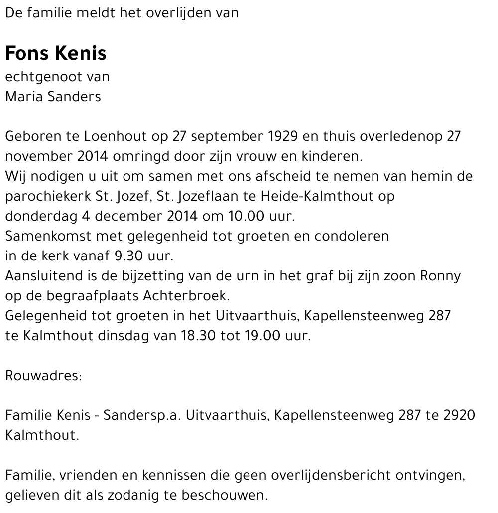 Fons KENIS