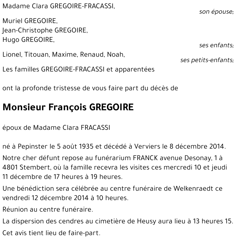 François GREGOIRE