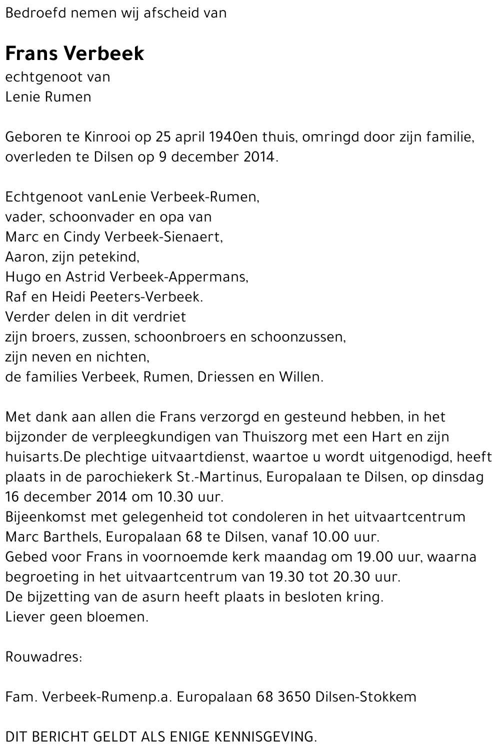 Frans Verbeek