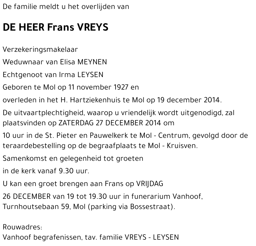 Frans Vreys