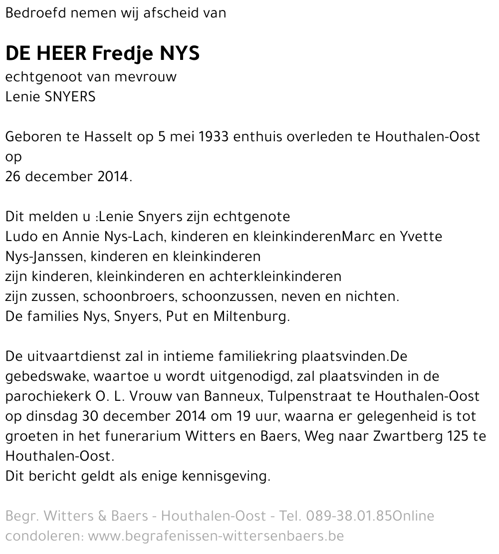 Fredje Nys