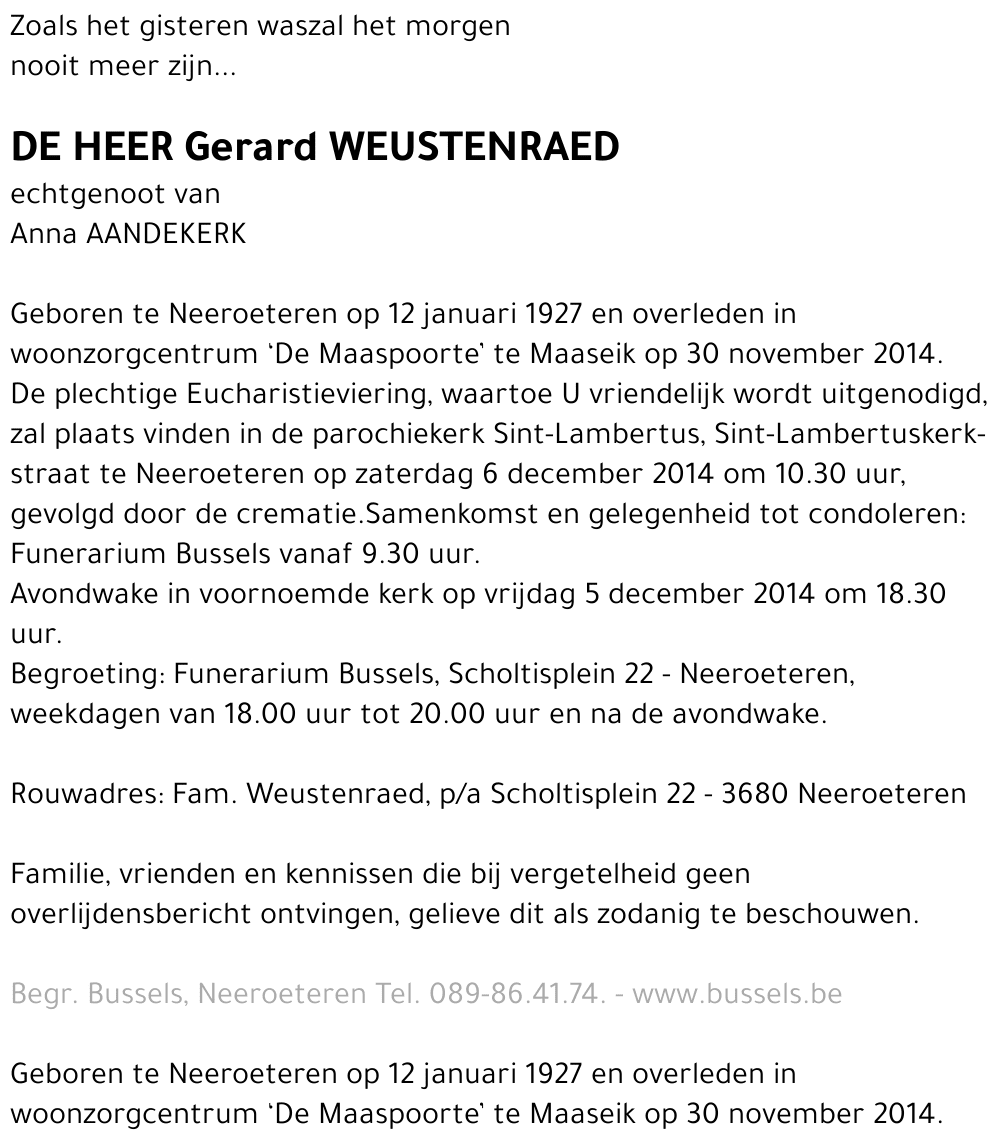 Gerard WEUSTENRAED