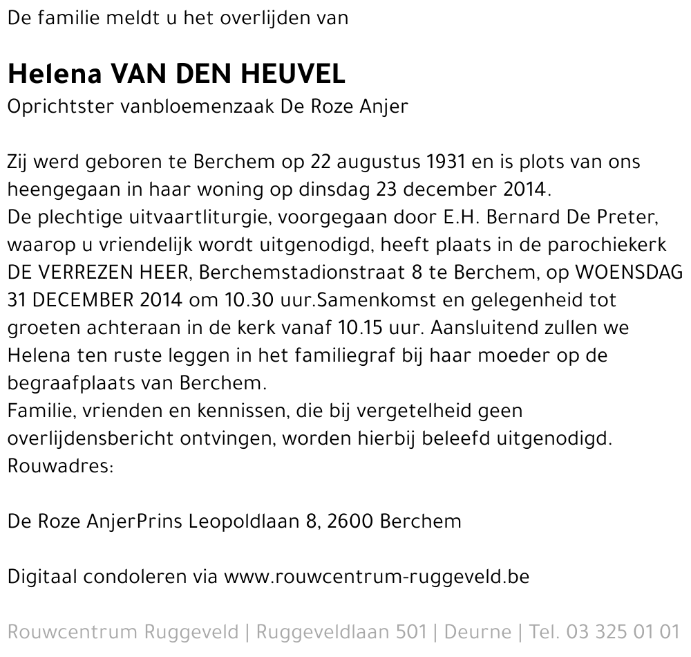 Helena Van den Heuvel