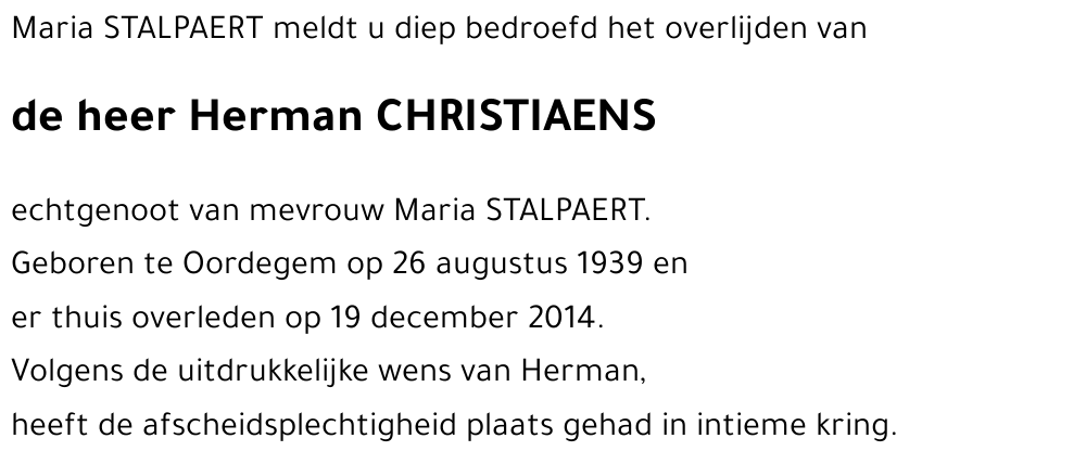 Herman CHRISTIAENS