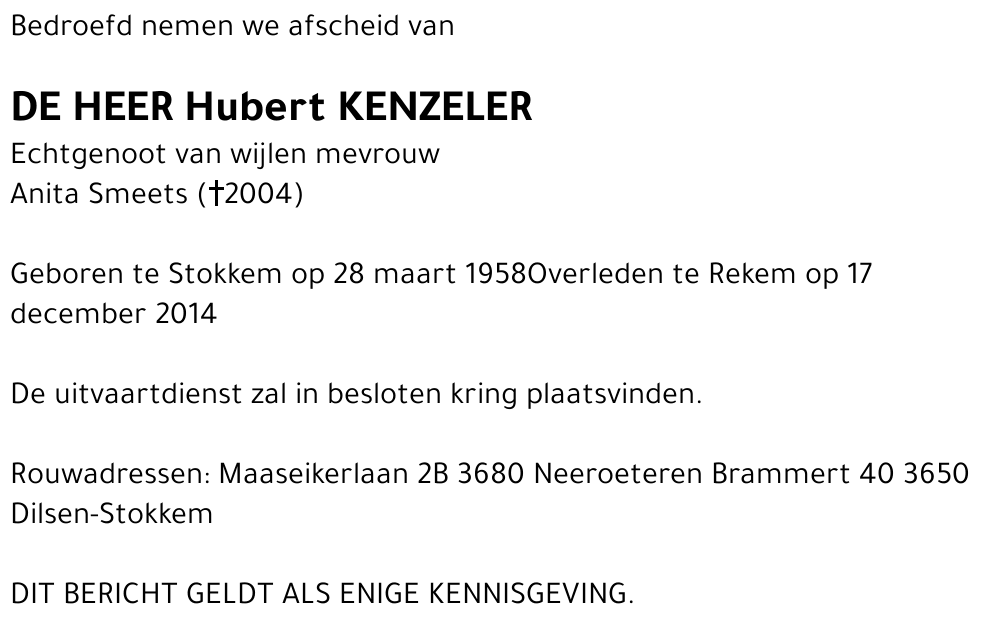 Hubert Kenzeler