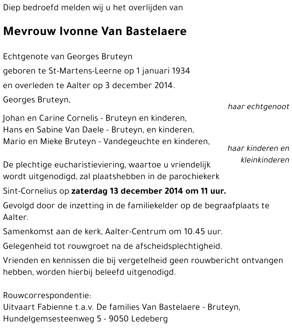 Ivonne Van Bastelaere