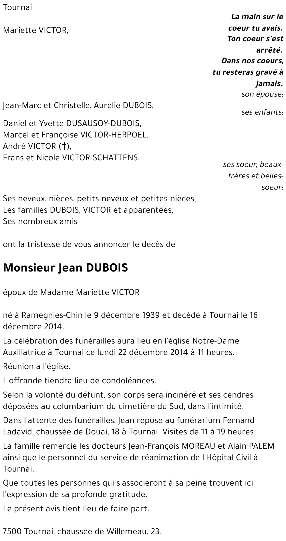 Jean DUBOIS