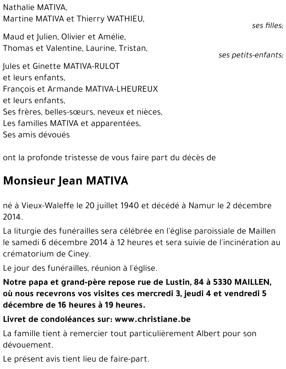 Jean MATIVA