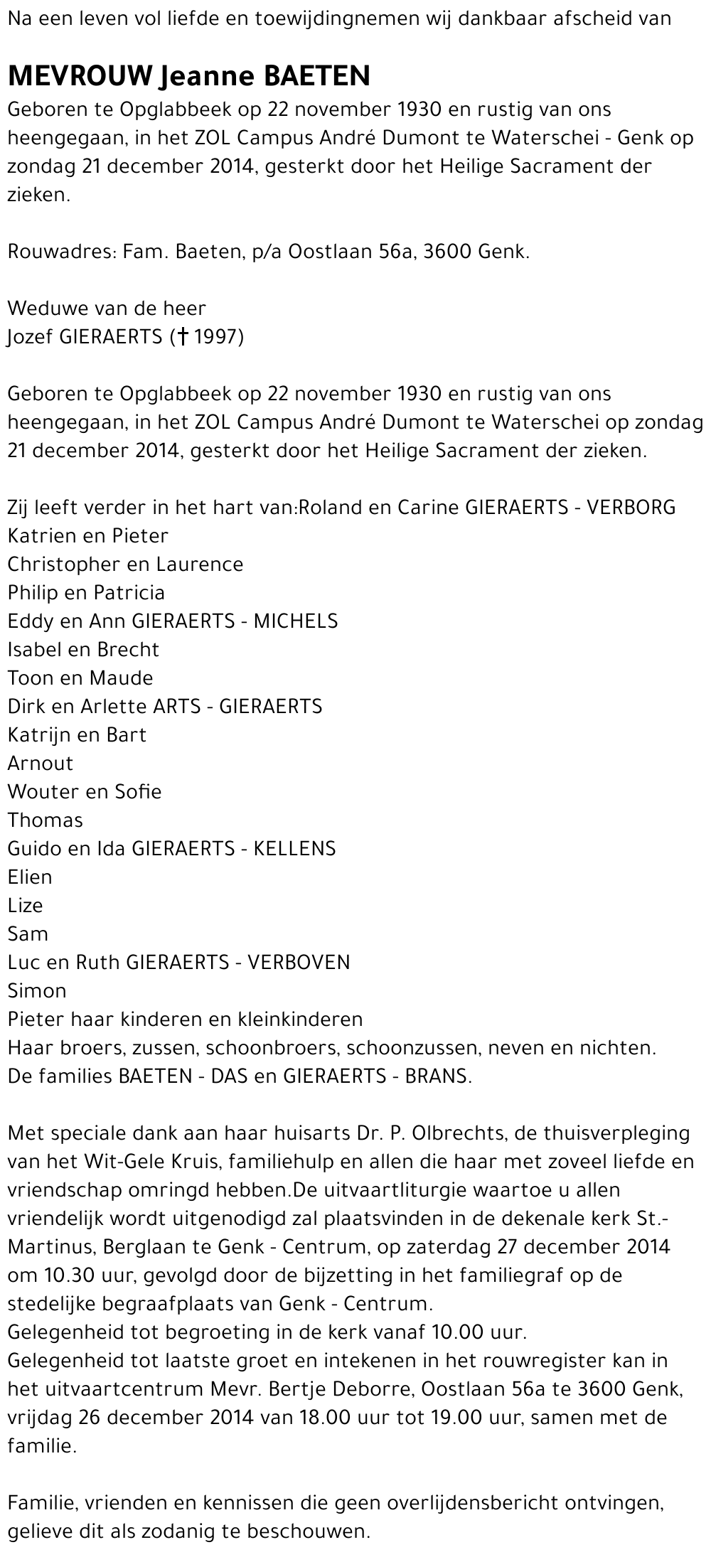 Jeanne BAETEN