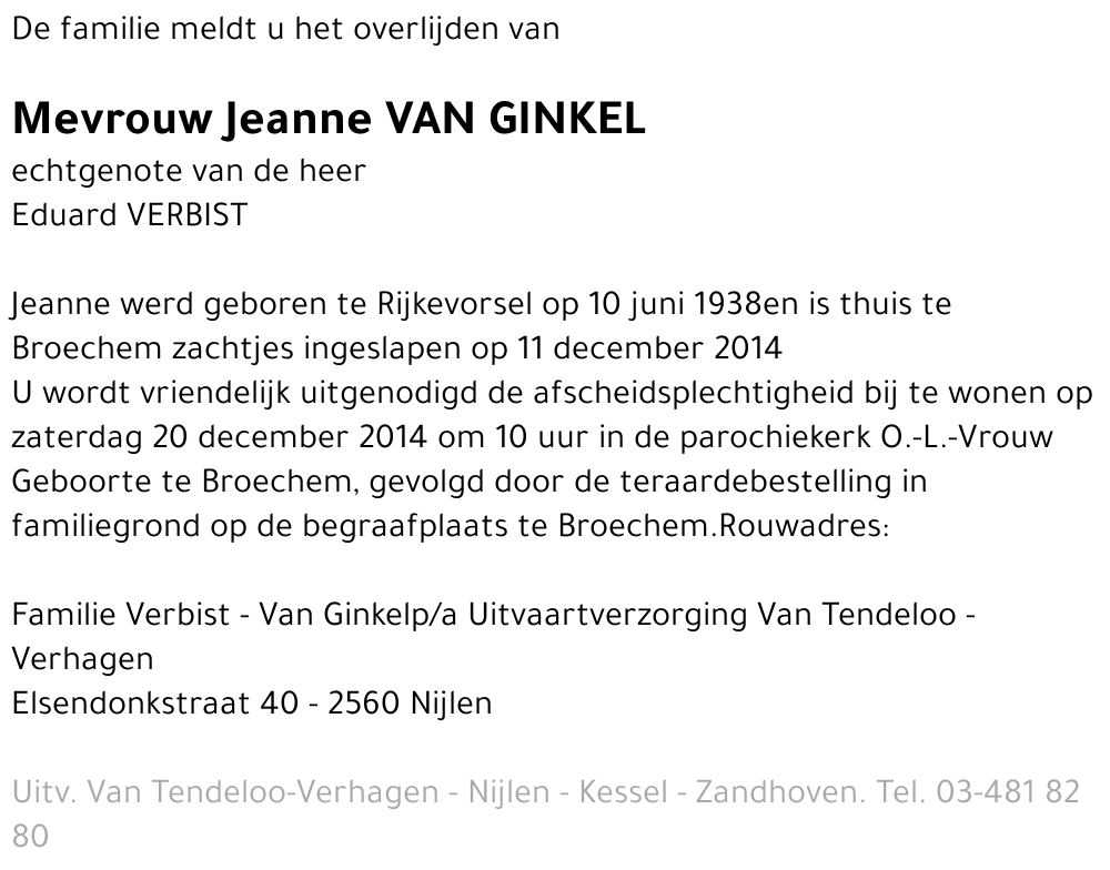 Jeanne Van Ginkel