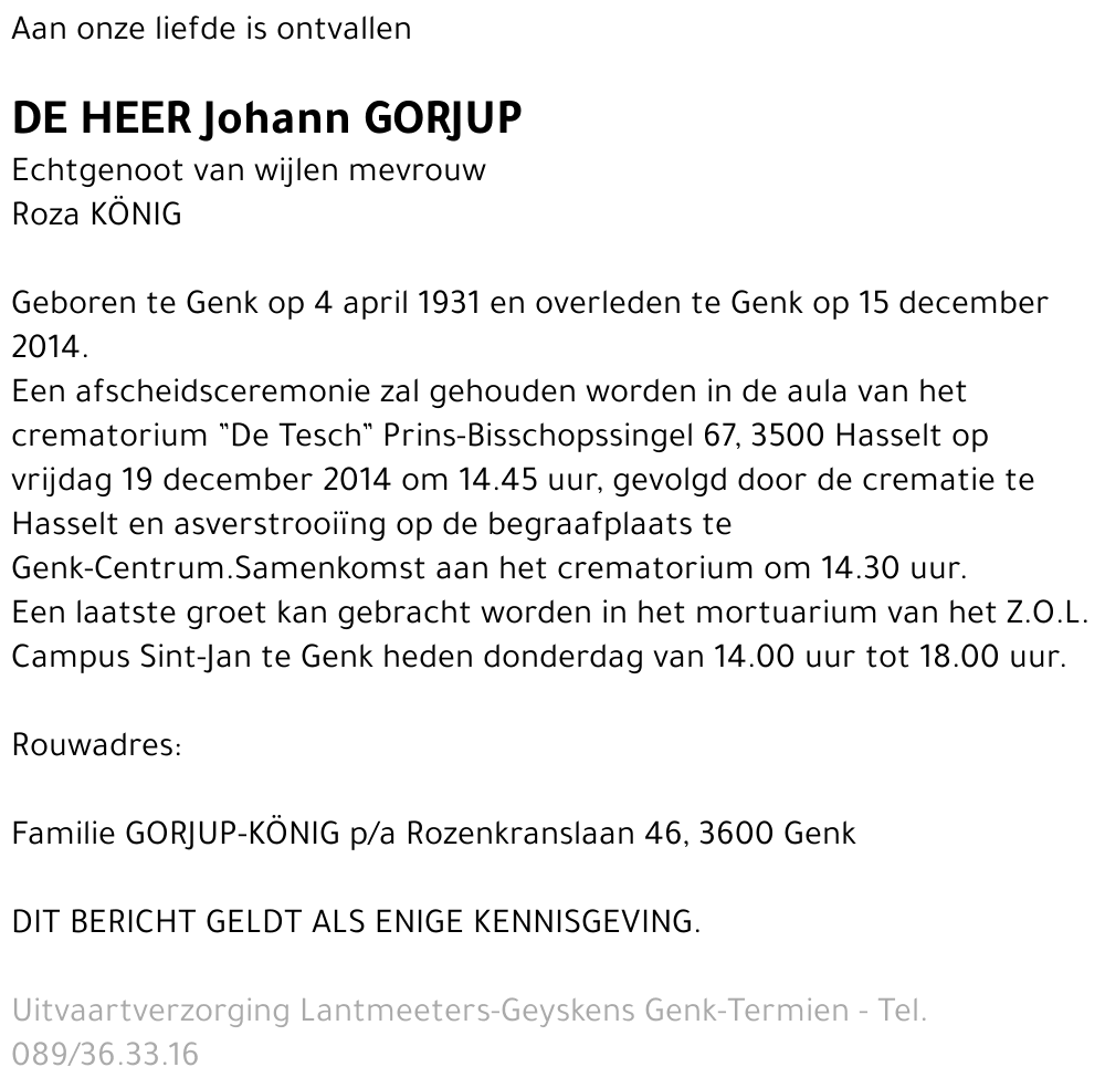 Johann GORJUP