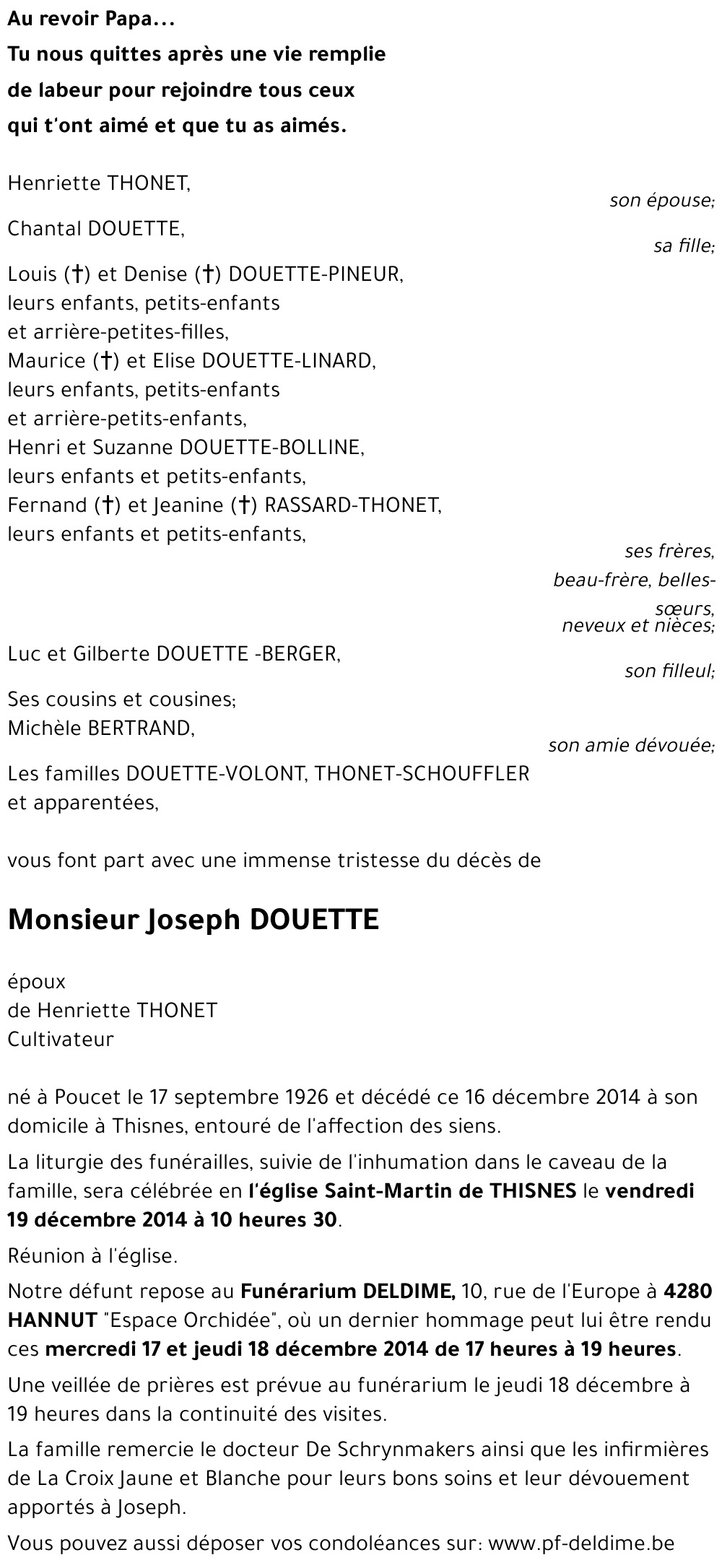 Joseph DOUETTE