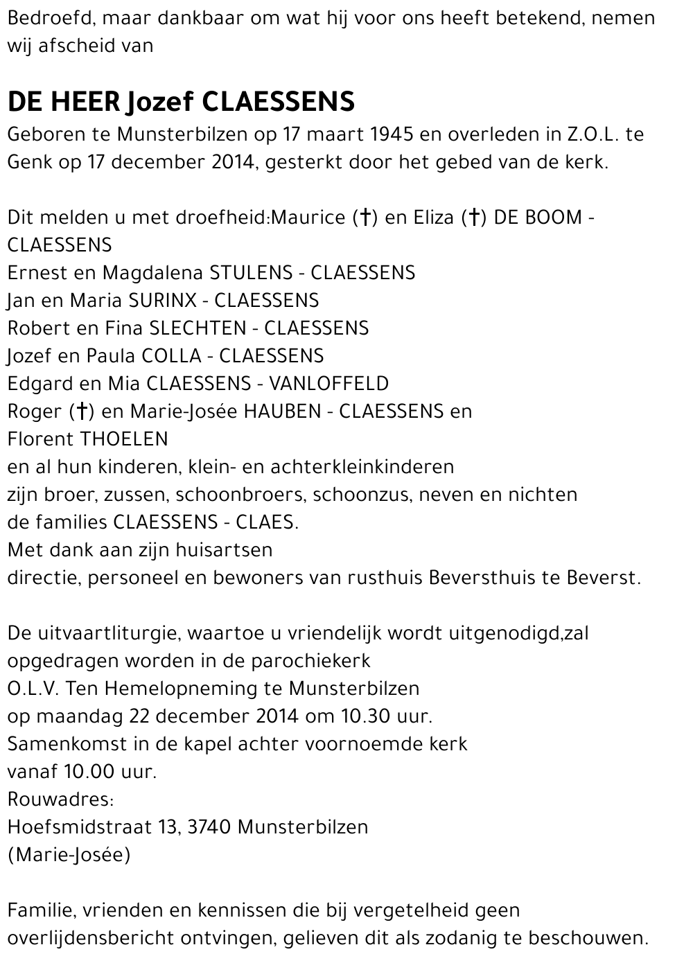 Jozef CLAESSENS