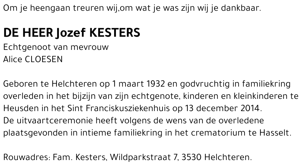 Jozef KESTERS