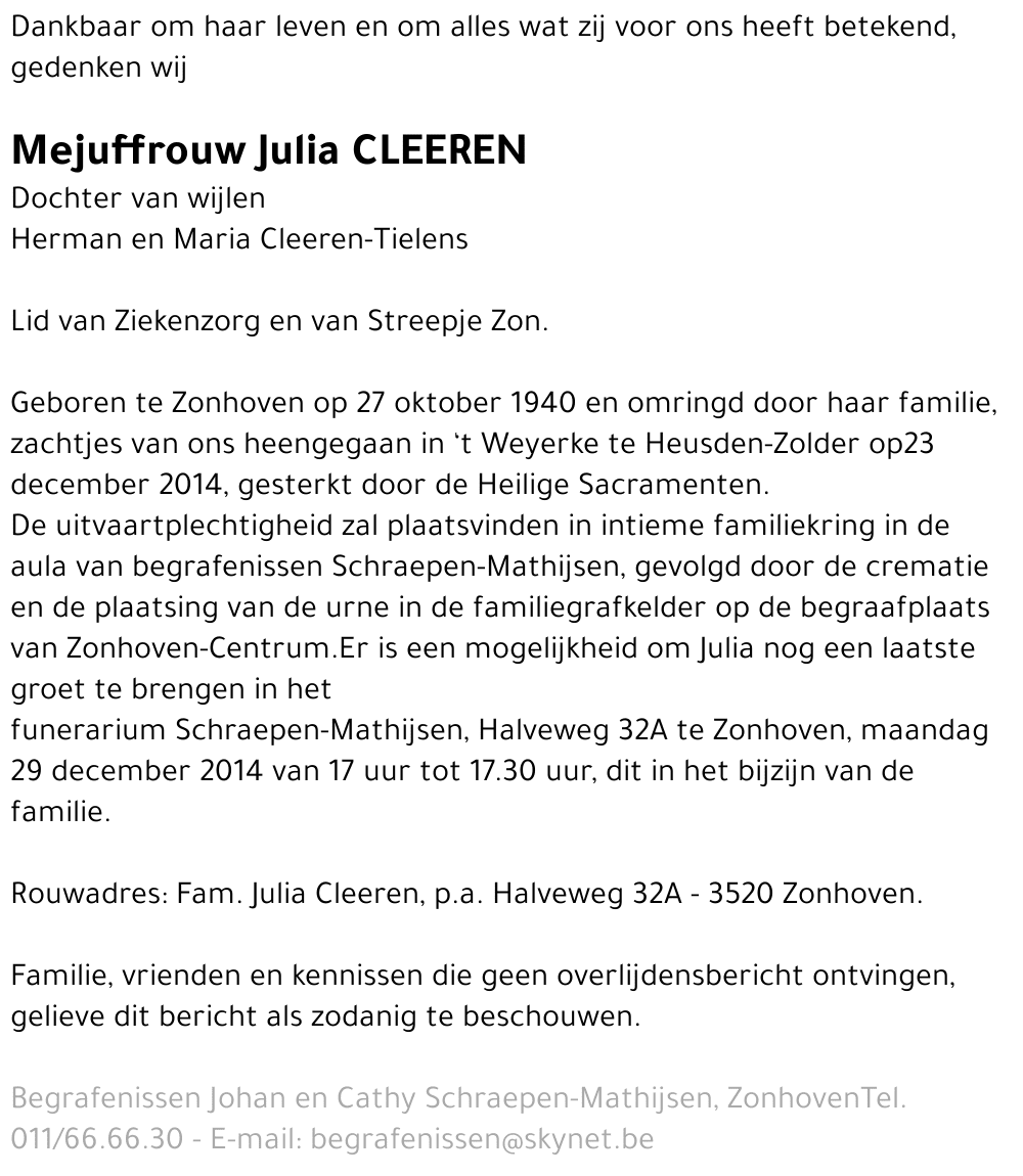 Julia Cleeren