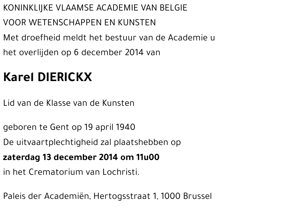 Karel DIERICKX