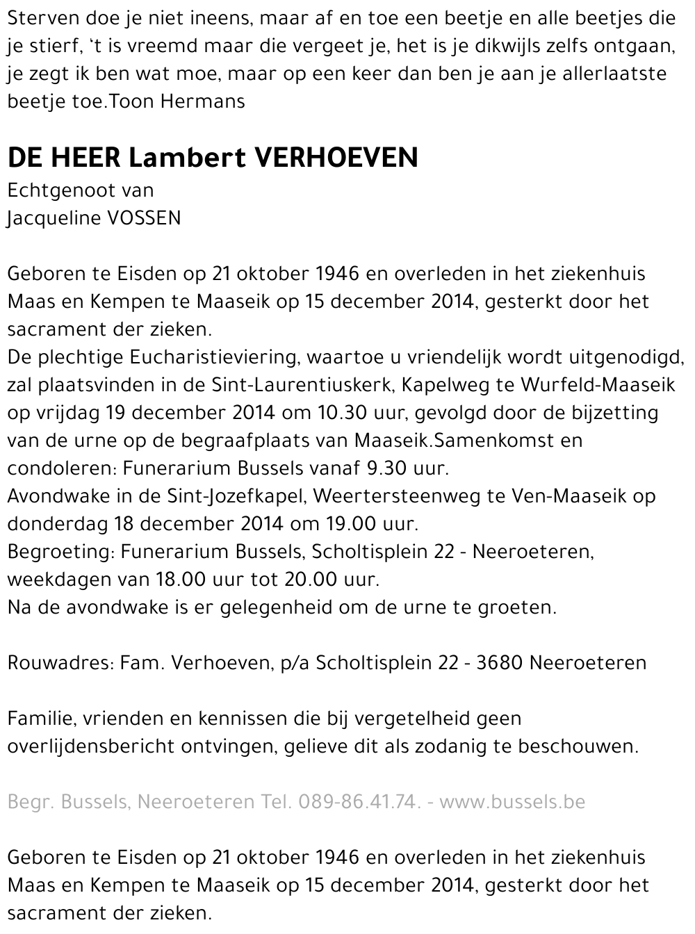 Lambert VERHOEVEN