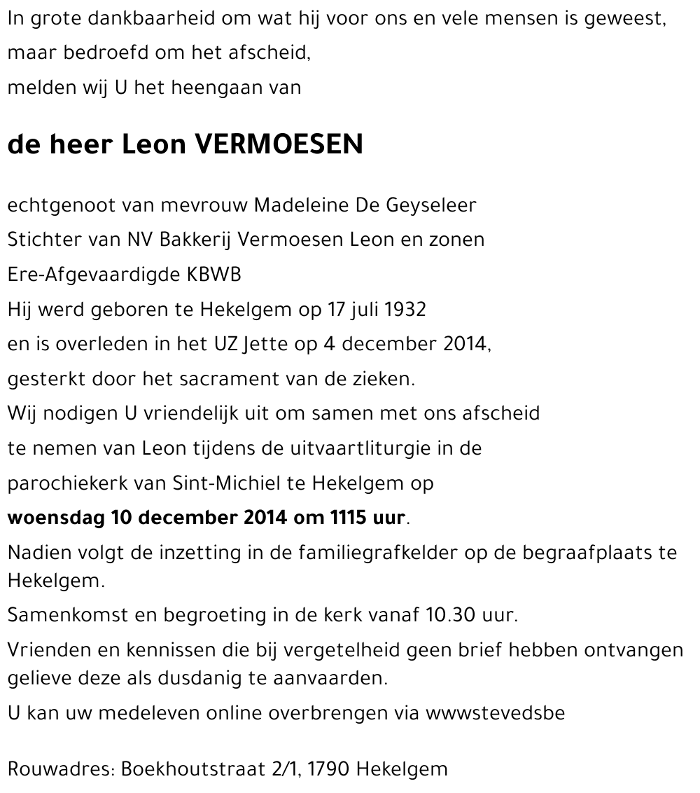 Leon VERMOESEN