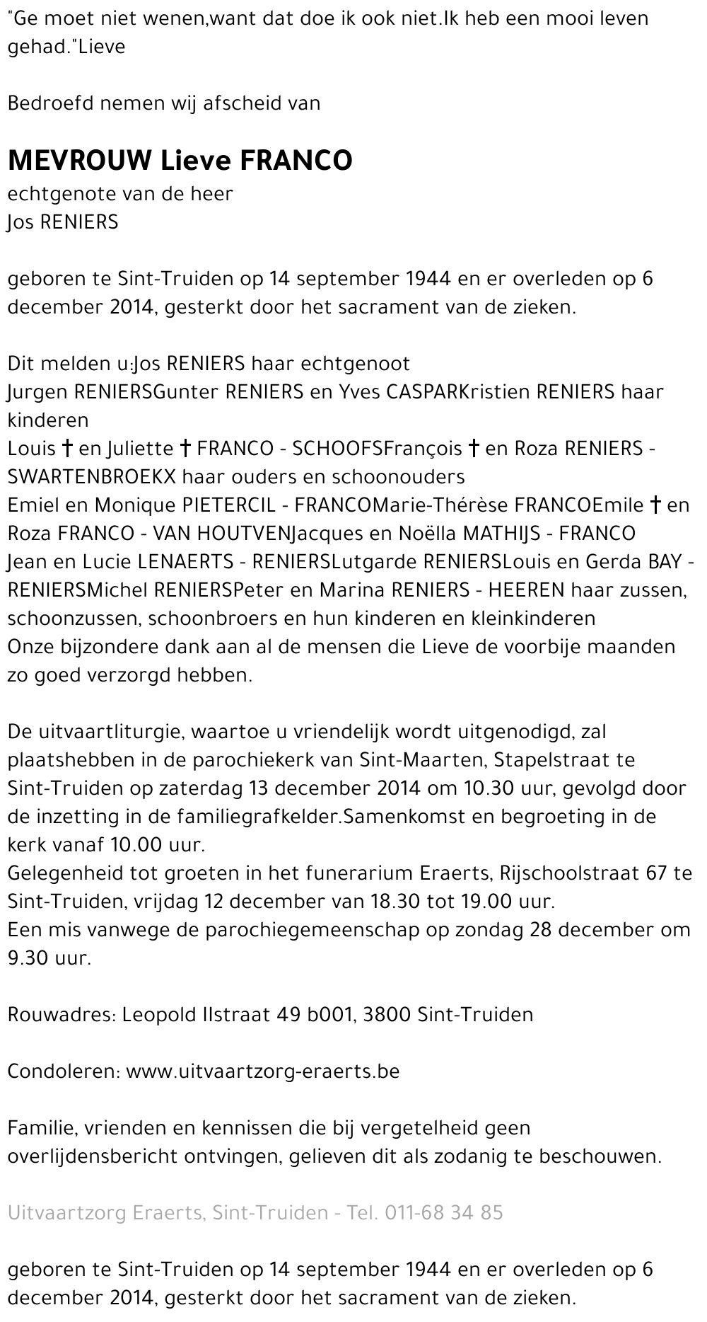 Lieve Franco